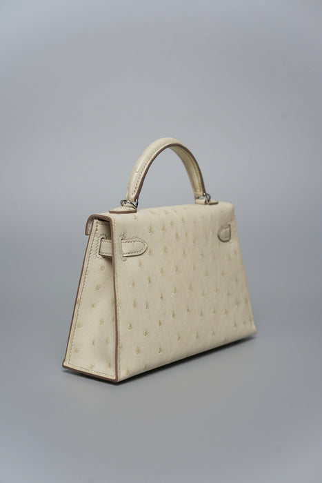 Hermes Kelly 20 in Beton Ostrich Phw