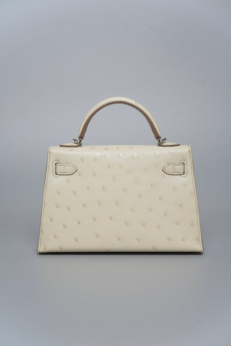 Hermes Kelly 20 in Beton Ostrich Phw