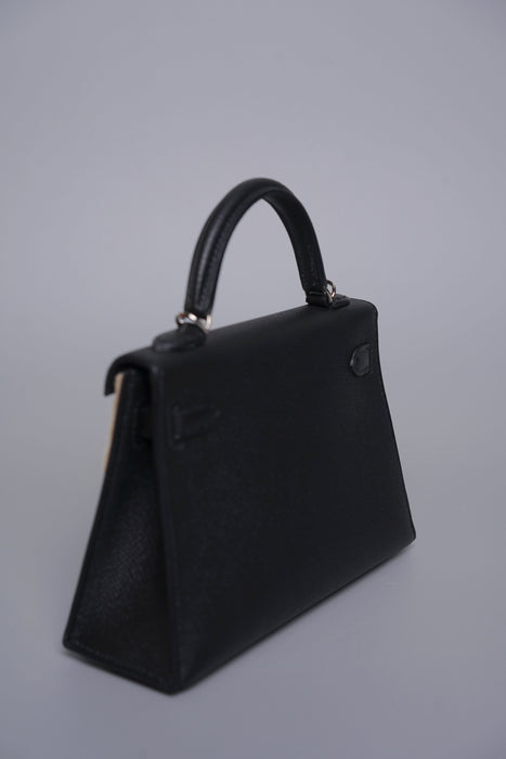 Hermes Kelly 20 in Noir Togo Phw (Brand New)