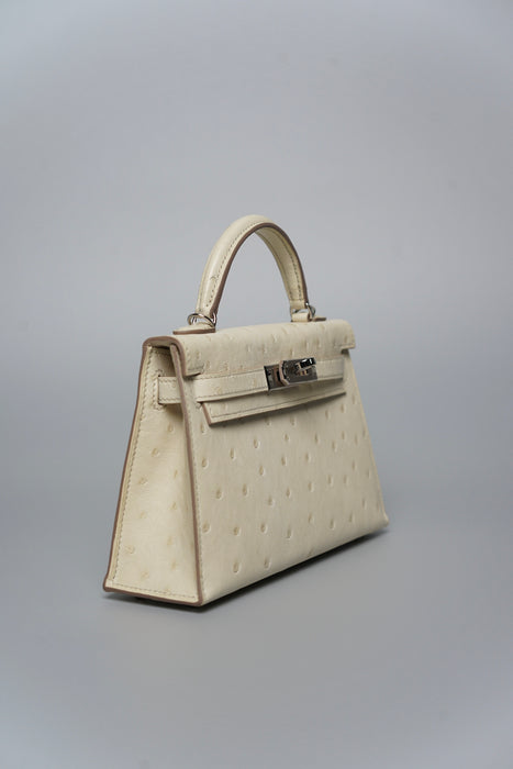 Hermes Kelly 20 in Beton Ostrich Phw
