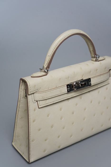 Hermes Kelly 20 in Beton Ostrich Phw