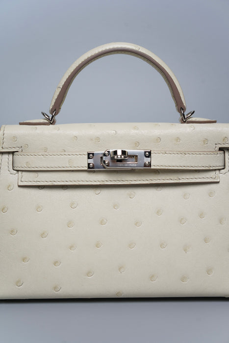 Hermes Kelly 20 in Beton Ostrich Phw