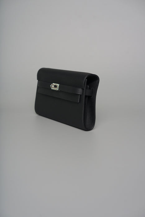 Hermes Kelly To Go in Black Epsom Phw (Brand New)