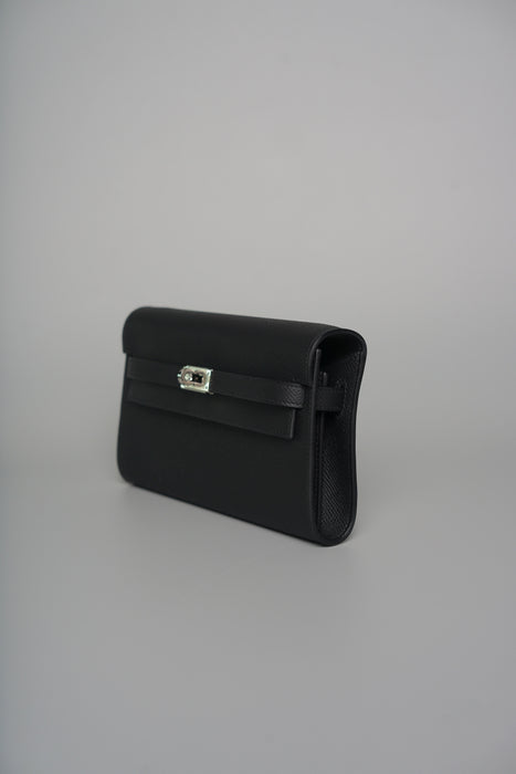 Hermes Kelly To Go in Black Epsom Phw (Brand New)