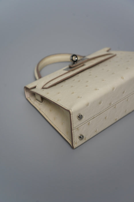Hermes Kelly 20 in Beton Ostrich Phw