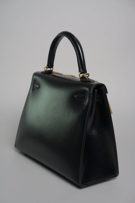 Hermes Kelly 25 in Noir Box Ghw (Brand New)