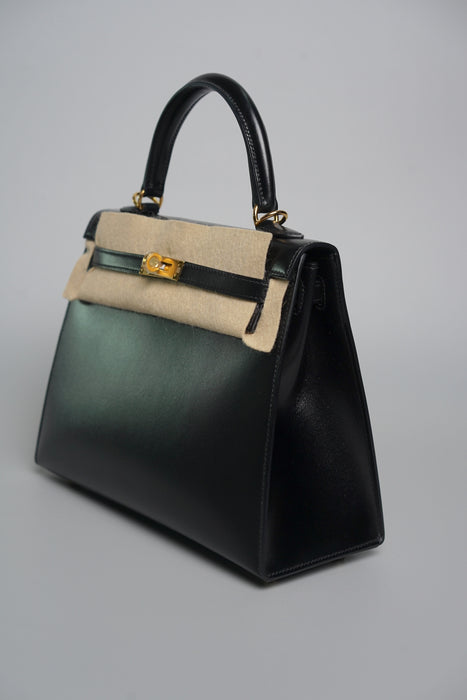Hermes Kelly 25 in Noir Box Ghw (Brand New)