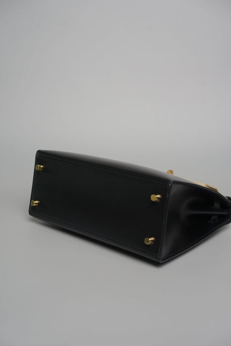 Hermes Kelly 25 in Noir Box Ghw (Brand New)