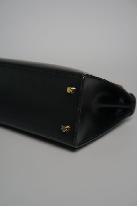 Hermes Kelly 25 in Noir Box Ghw (Brand New)