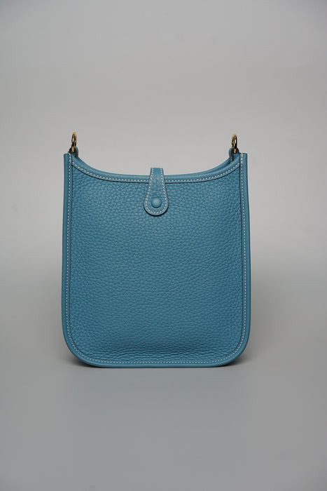 Hermes Mini Evelyne in New Bleu Jean Ghw