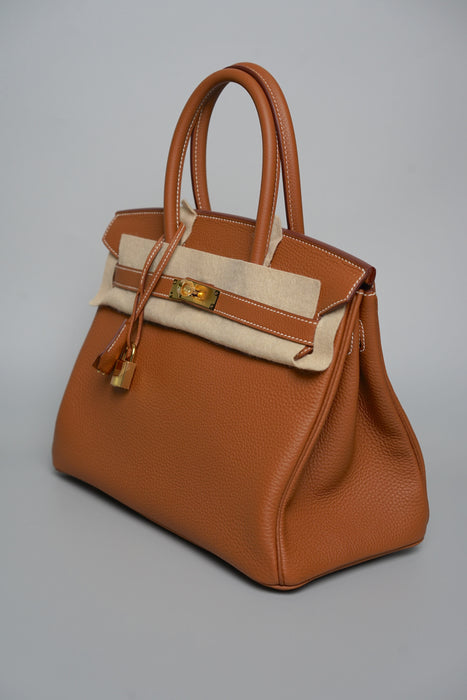Hermes Birkin 30 in Gold Togo Ghw (Brand New)