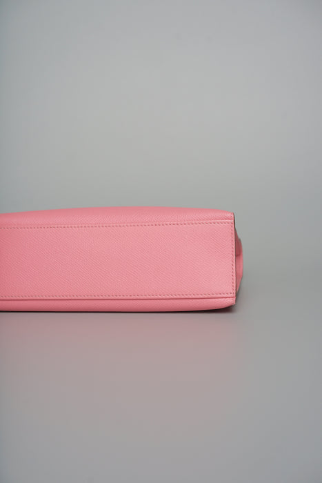 Hermes Kelly Pochette in Rose confetti Epsom Phw