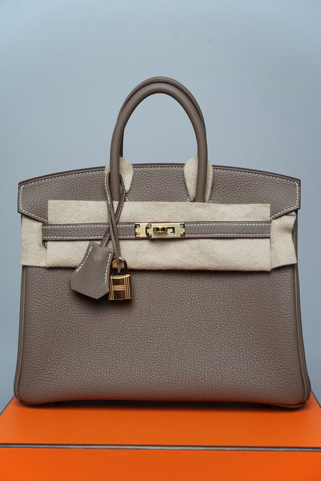 Hermes Birkin 25 in Etoupe Togo Ghw (Brand New)