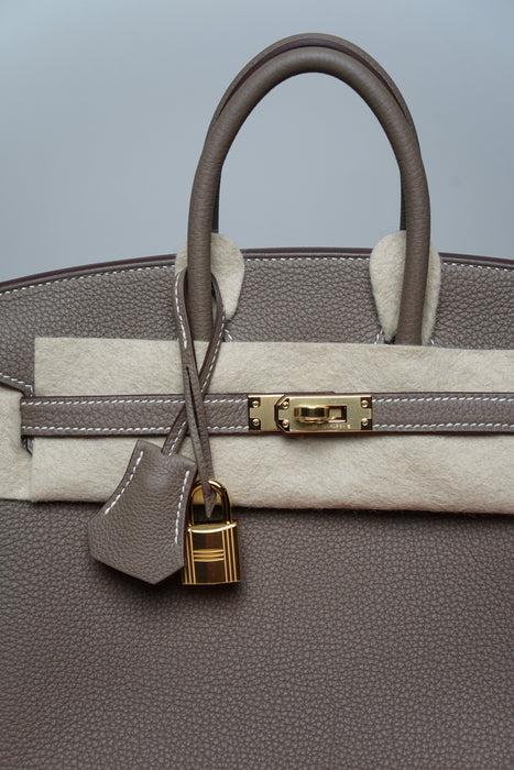 Hermes Birkin 25 in Etoupe Togo Ghw (Brand New)