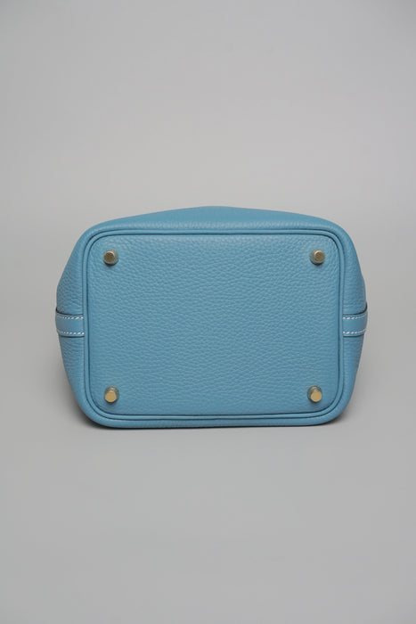 Hermes Picotin 18 in Bleu Jeans Ghw (Brand New)