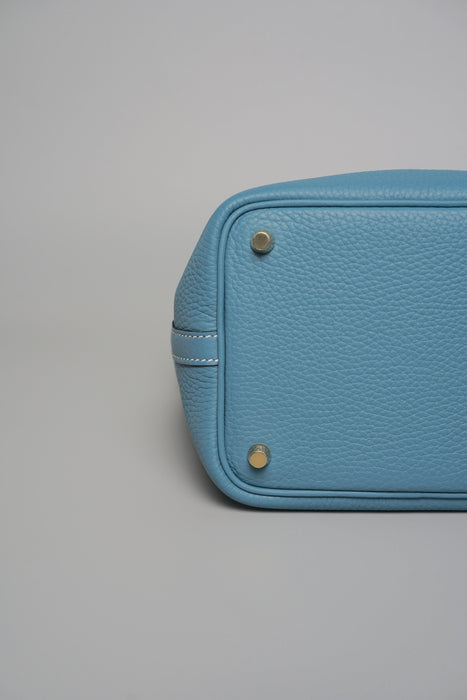Hermes Picotin 18 in Bleu Jeans Ghw (Brand New)