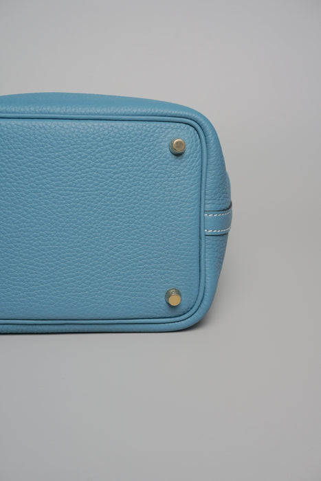 Hermes Picotin 18 in Bleu Jeans Ghw (Brand New)