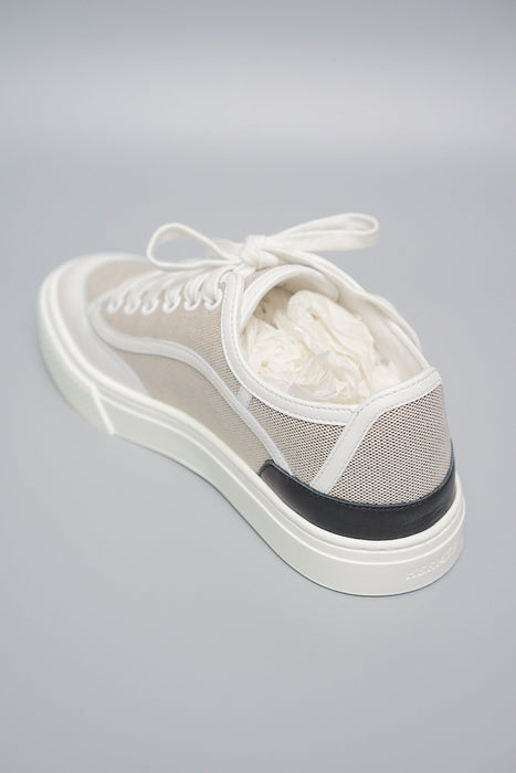 Hermes Get Sneakers Toile in Prunoir / Blanc Size 39.5 (Brand New)