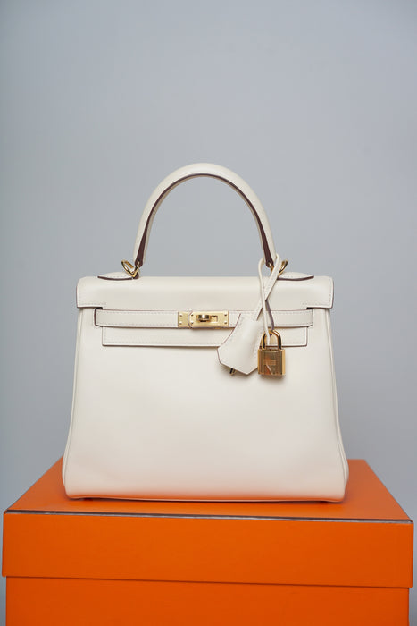 Hermes Kelly 25 in Nata Swift Ghw (Brand New)
