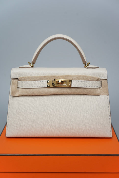 Hermes Kelly 20 in Craie Ghw (Brand New)