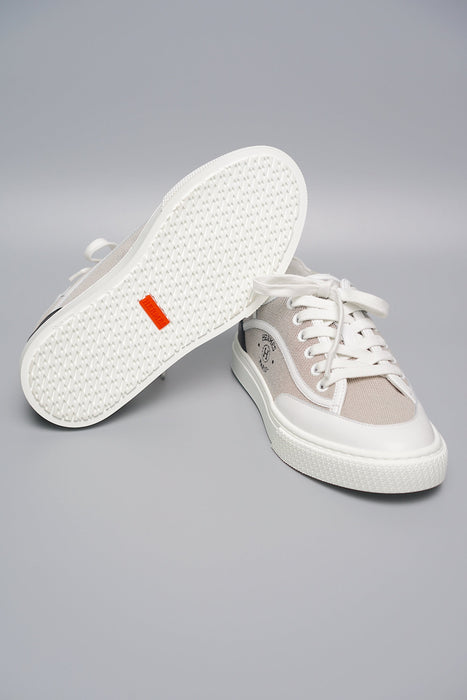 Hermes Get Sneakers Toile in Prunoir / Blanc Size 39.5 (Brand New)