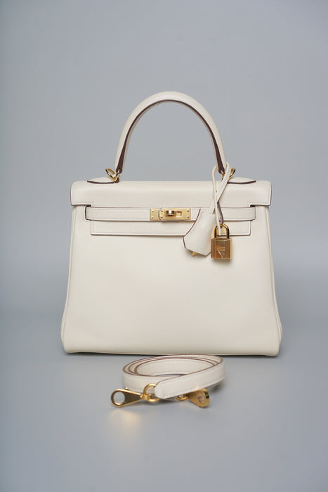 Hermes Kelly 25 in Nata Swift Ghw (Brand New)