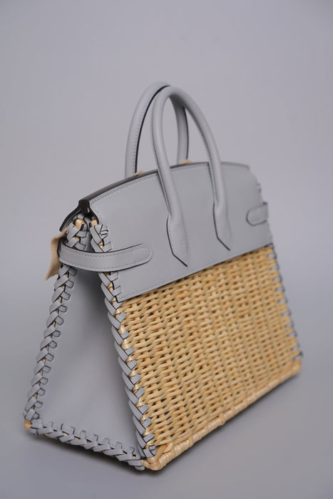 Hermes Birkin 25 Picnic in Naturel/Bleu Glacier Phw (Brand New)