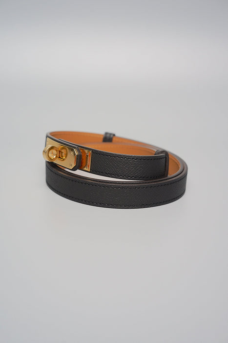 Hermes Kelly 18 Belt in Black Ghw (Brand New)