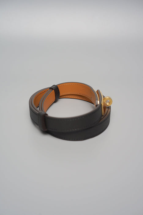 Hermes Kelly 18 Belt in Black Ghw (Brand New)