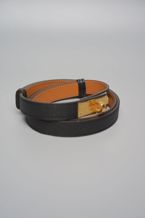 Hermes Kelly 18 Belt in Black Ghw (Brand New)