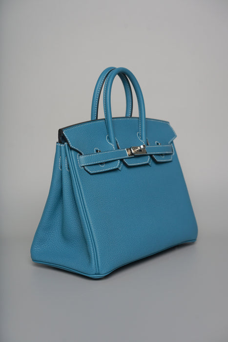 Hermes Birkin 25 in Blue Jeans Togo Phw (Brand New)