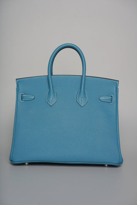 Hermes Birkin 25 in Blue Jeans Togo Phw (Brand New)