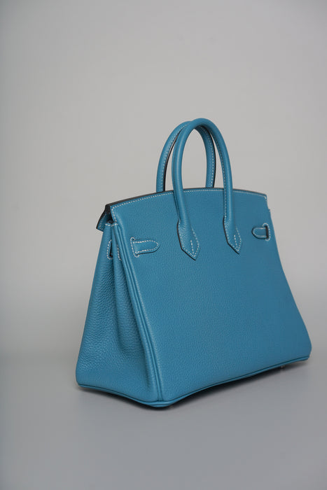 Hermes Birkin 25 in Blue Jeans Togo Phw (Brand New)