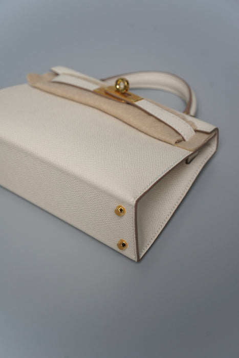 Hermes Kelly 20 in Craie Ghw (Brand New)