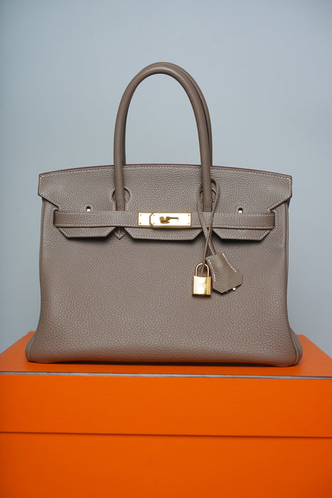 Hermes Birkin 30 in Etoupe Togo Ghw
