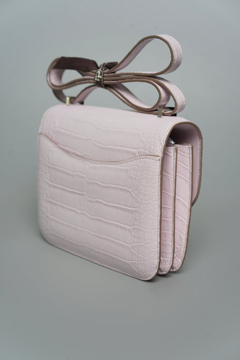 Hermes Constance 18 Boreal Satine in Mauve Pale Phw (Brand New)