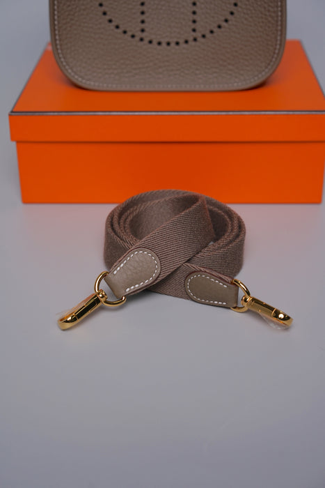 Hermes Mini Evelyne in Etoupe Ghw (Brand New)