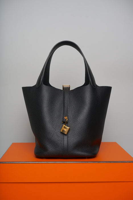 Hermes Picotin 22 in Noir Ghw
