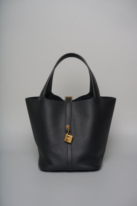 Hermes Picotin 22 in Noir Ghw