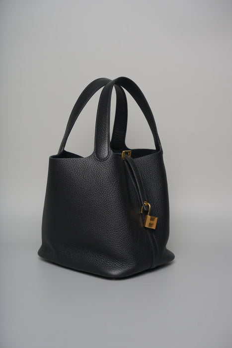 Hermes Picotin 22 in Noir Ghw