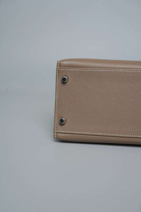 Hermes Kelly 32 Sellier in Etoupe Epsom Phw