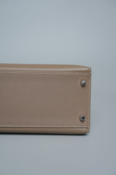 Hermes Kelly 32 Sellier in Etoupe Epsom Phw