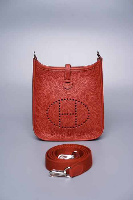 Hermes Mini Evelyne in Brique Phw (Brand New)