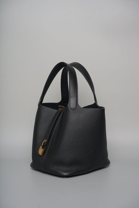 Hermes Picotin 22 in Noir Ghw