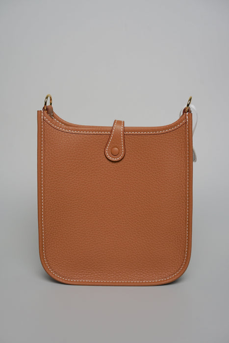 Hermes Mini Evelyne Short in Gold Ghw (Brand New)