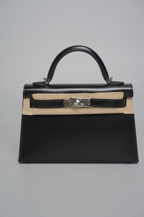 Hermes Kelly 20 in Noir Box Phw (Brand New)
