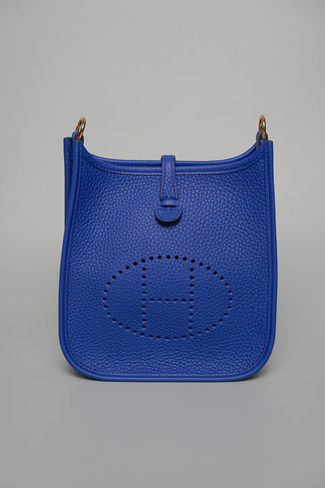 Hermes Mini Evelyne in Blue Royal Ghw (Brand New)