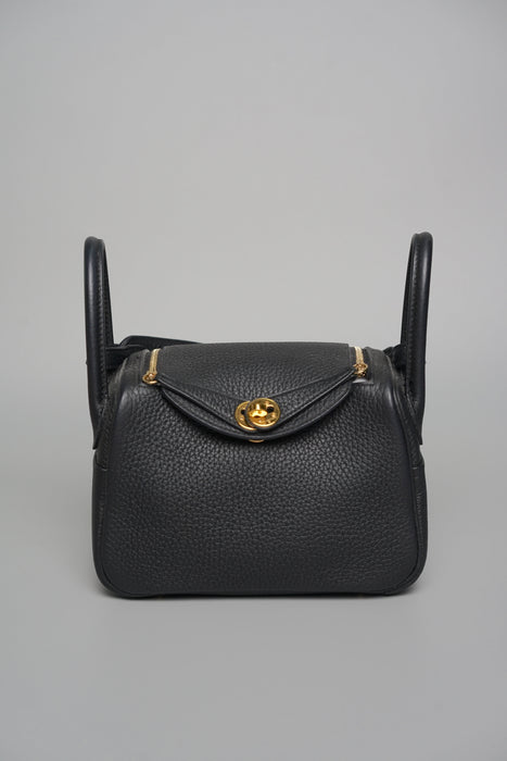 Hermes Mini Lindy in Noir Ghw