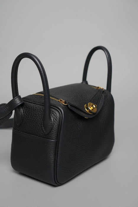 Hermes Mini Lindy in Noir Ghw