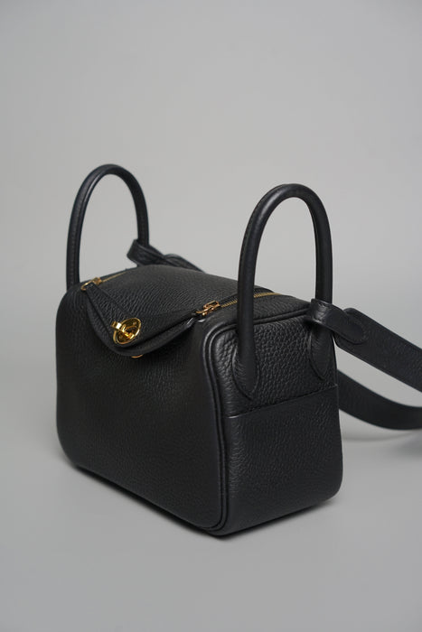 Hermes Mini Lindy in Noir Ghw
